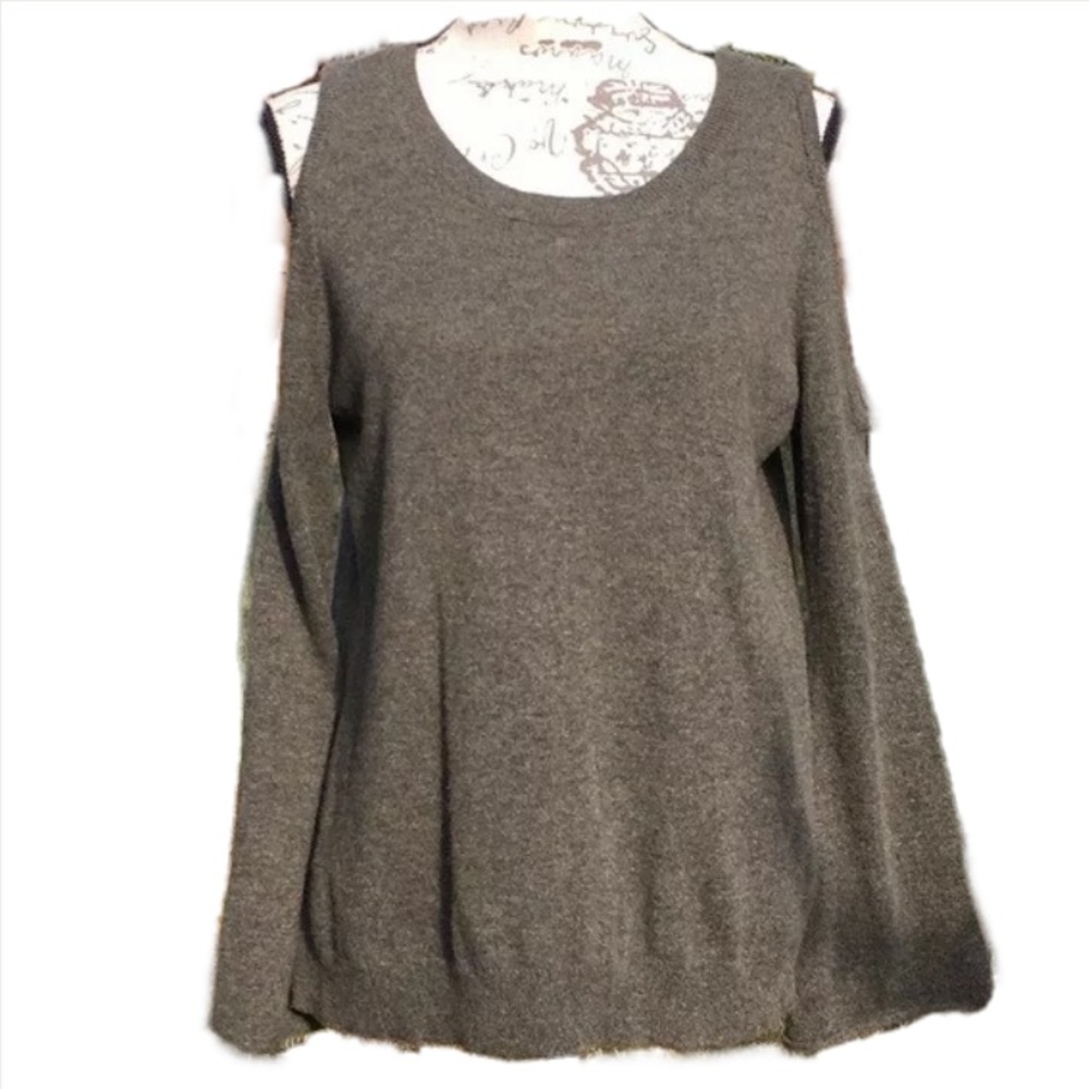Flusso green cold shoulder cashmere sweater size XS